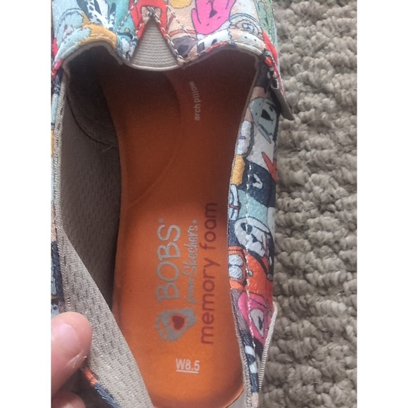 Bobs‎ for Dogs Flats Slip On Shoes Multicolor Dog Print Canvas Womens Size 8.5 - Picture 4 of 6